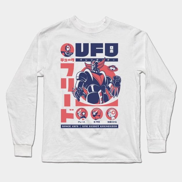 326 Retro Grendizer Long Sleeve T-Shirt by Yexart